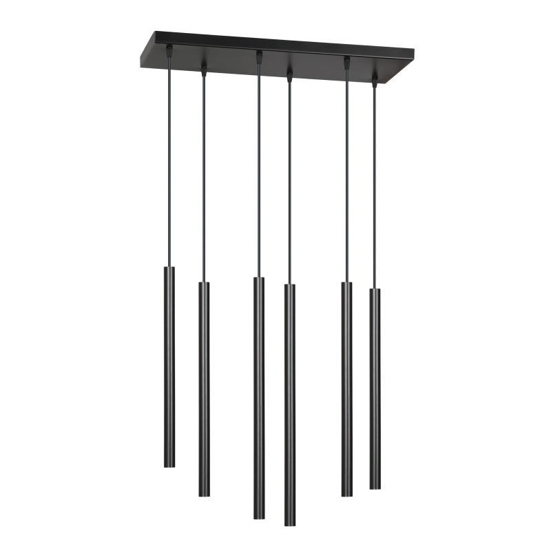 Emibig Gribskov lampada a sospensione larga con tubi lunghi nera 2cm diametro 6x G9