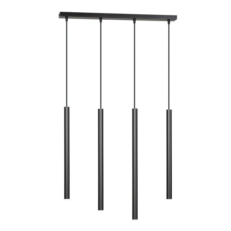 Emibig Gribskov lampada a sospensione nera lunga con tubi lunghi 2cm diametro 4x G9