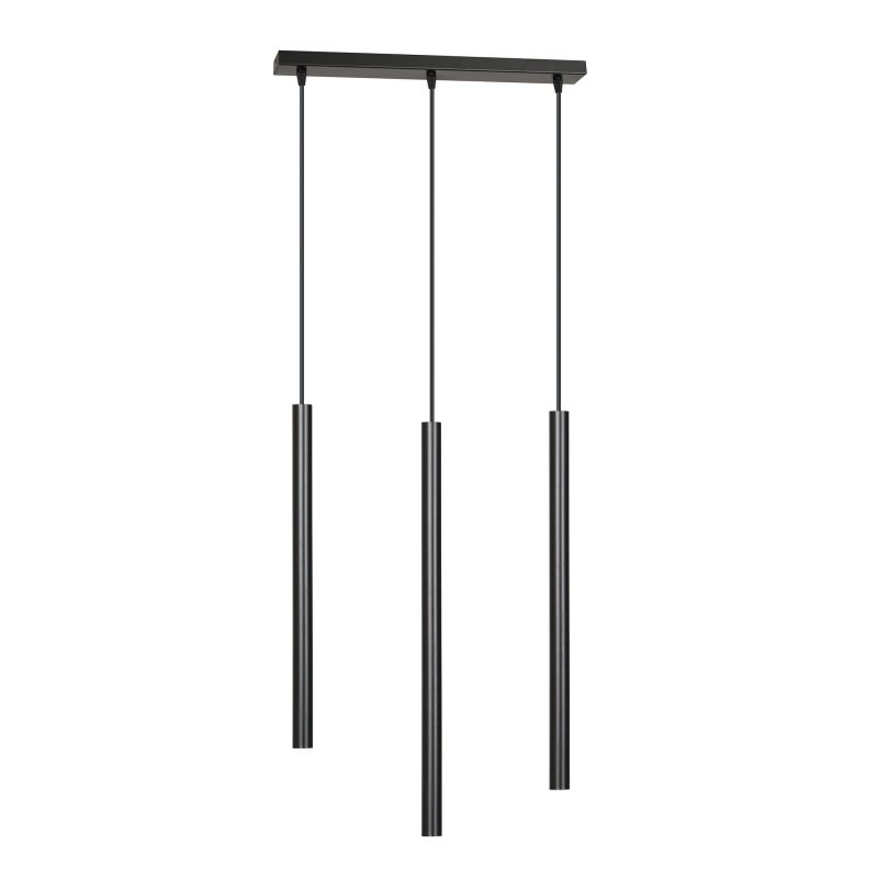 Emibig Gribskov 3x G9 lampada a sospensione nera con tubi lunghi di 2cm di diametro