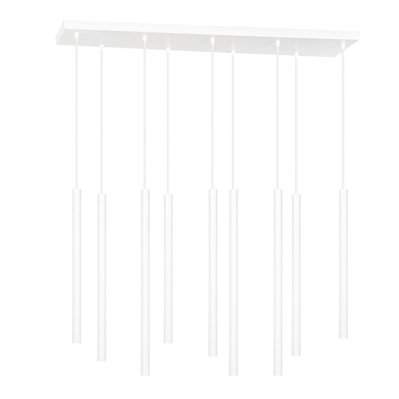 Emibig Lampada a sospensione bianca impressionante Syddjurs con tubi lunghi 2cm diametro 9x G9