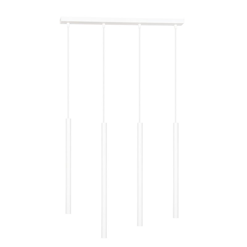 Emibig Lampada a sospensione bianca lunga Syddjurs con tubi lunghi 2cm diametro 4x G9
