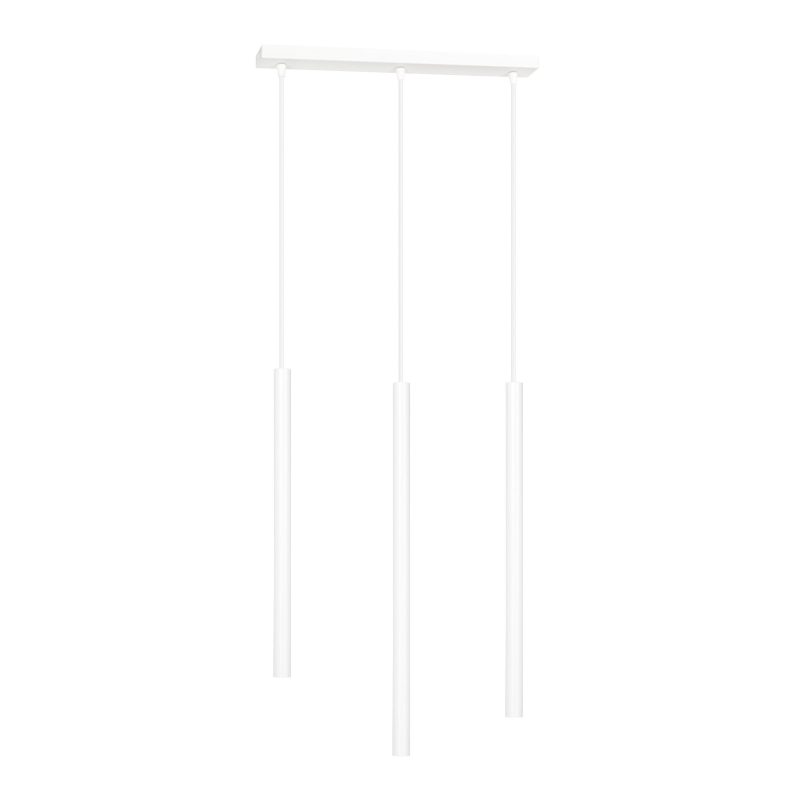 Emibig Syddjurs 3x G9 lampada a sospensione bianca con tubi lunghi di 2 cm di diametro
