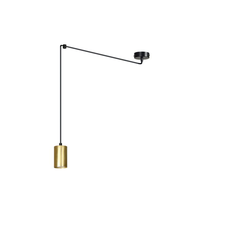Emibig Turku adjustable black pendulum GU10 gold sleeve decentralizable