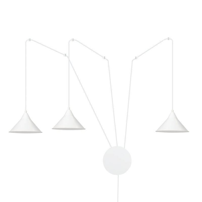 Emibig Joensuu 3L witte wandlamp pendellamp 3x E27