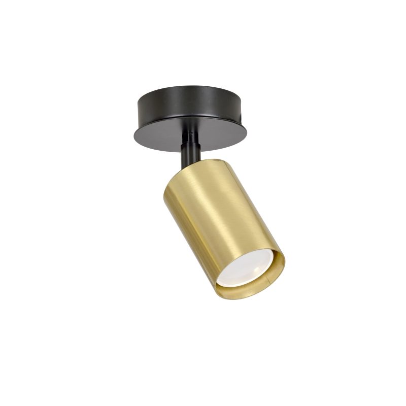 Emibig Kokkola lampada da soffitto nera e dorata 1x GU10 orientabile