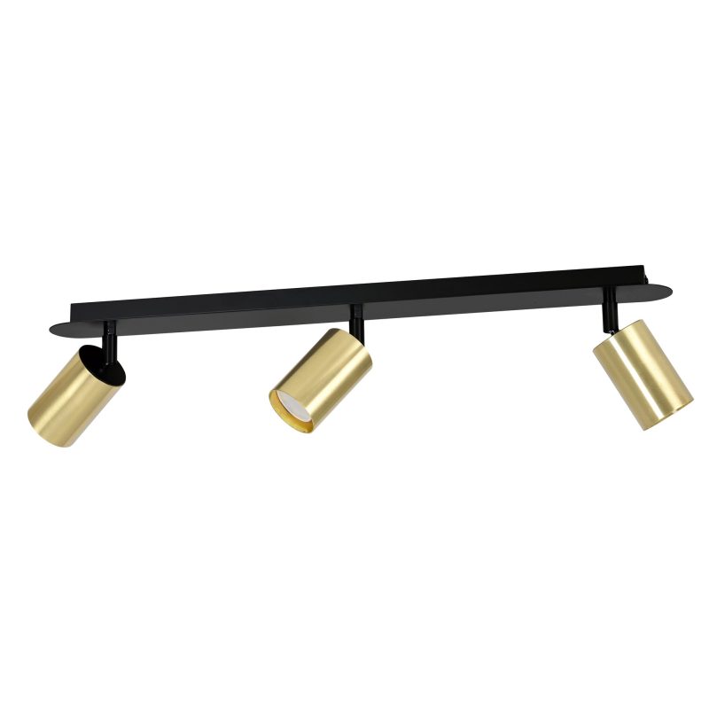 Emibig Kokkola 3L lampada da soffitto nera e dorata 3x GU10 orientabile