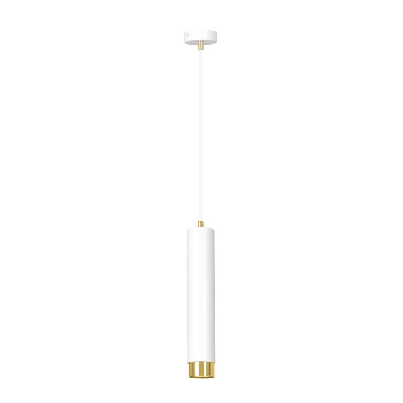 Emibig Gavle lampada a sospensione bianca e dorata tubo GU10