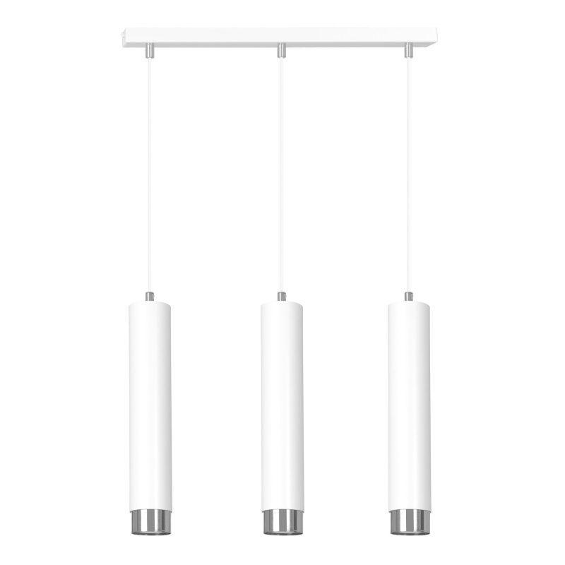 Emibig Gavle 3L witte pendelkoker GU10 met chroom afwerking