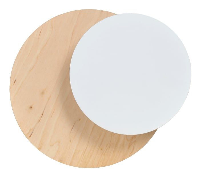 Emibig Lámpara de pared Kalmar de madera con círculo blanco 1x G9