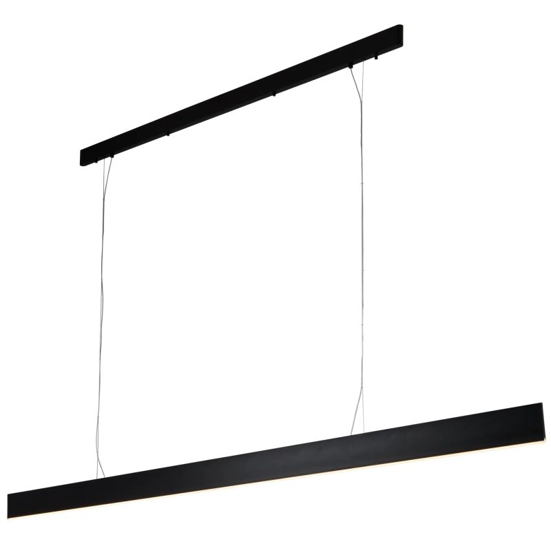 Fantasia Pure lampada a sospensione LED, alluminio nero, 250 cm, dimmerabile