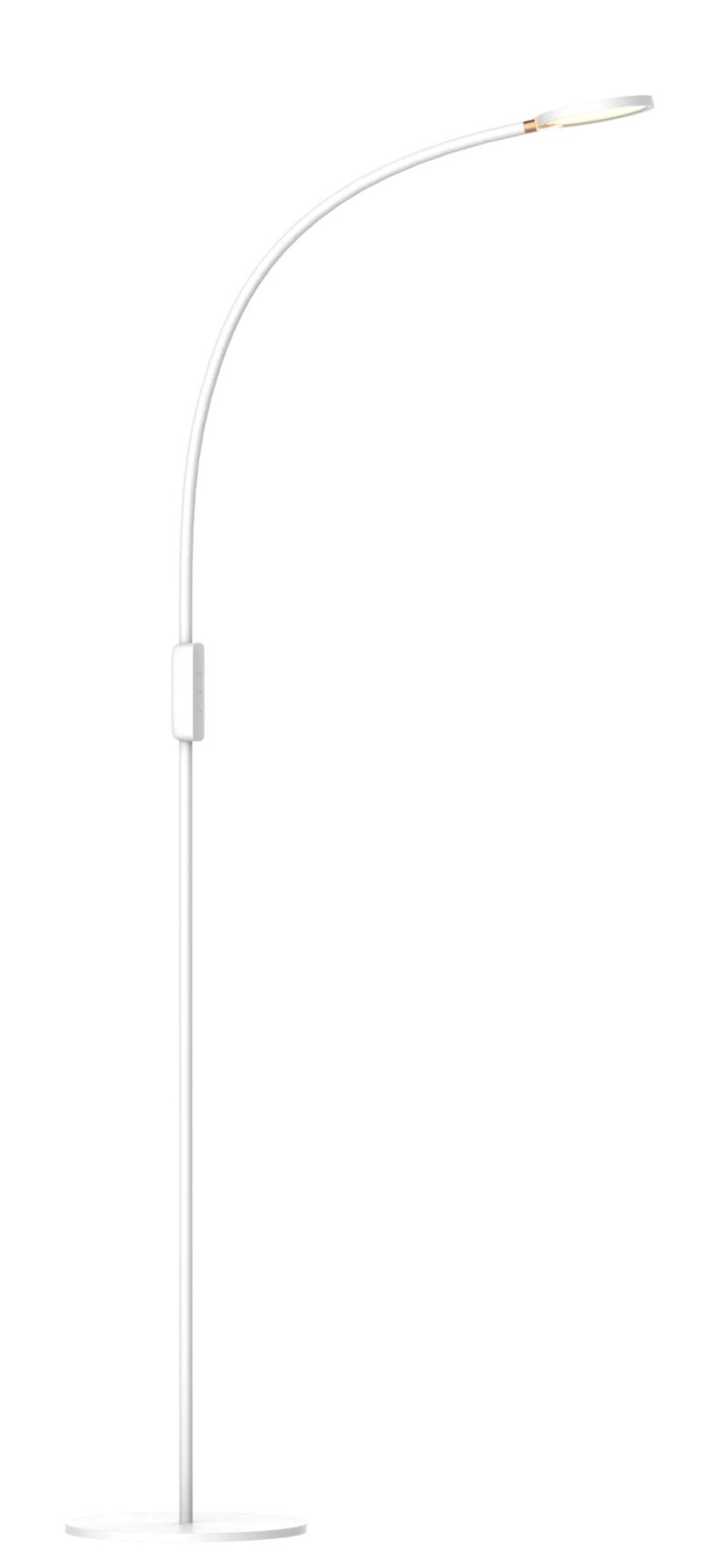Fantasia Noni white foldable LED floor lamp, 5-step dimmable