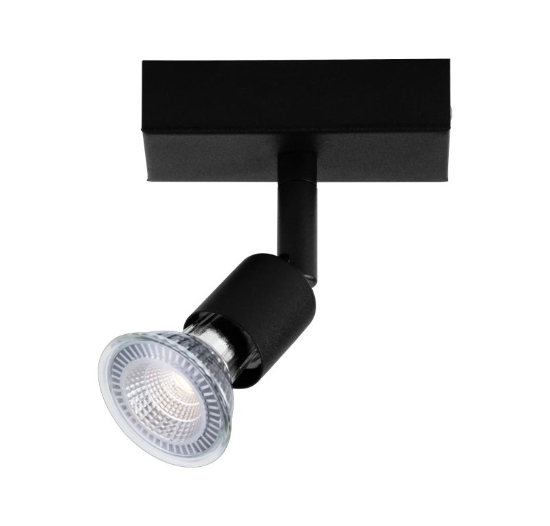 Fantasia Rune LED ceiling spot black, dimmable GU10 4.3W included