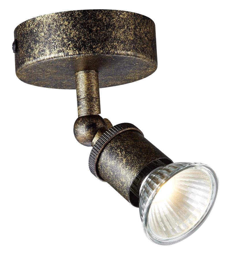 Fantasia Stuga Deckenleuchte am Stab, Rost, GU10 dimmbarer LED-Spot 5W