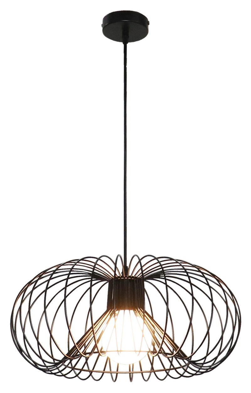 Fantasia Julia E27 Pendelleuchte, schwarzer Stahl, Ø43 cm, ohne Leuchtmittel