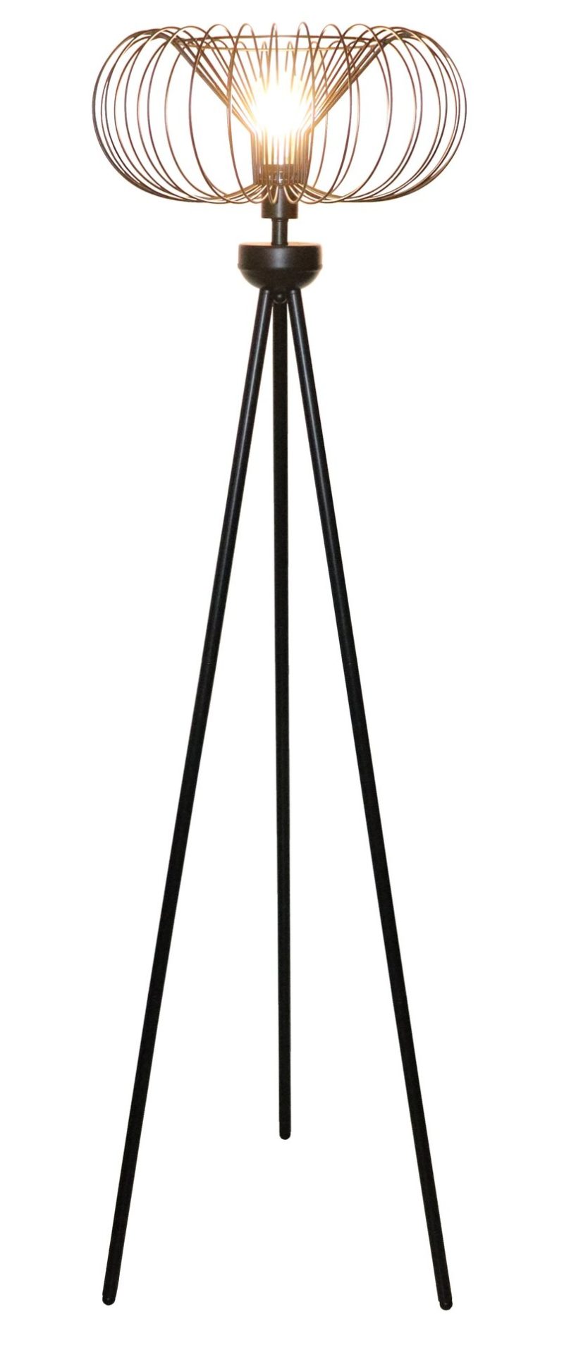 Fantasia Julia lampada da terra E27 nero acciaio Ø44 cm altezza 163 cm