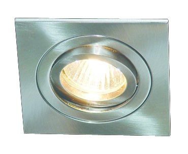 Einbaustrahler quadratisch GU10 92mm, weiß oder grau, ohne Leuchtmittel