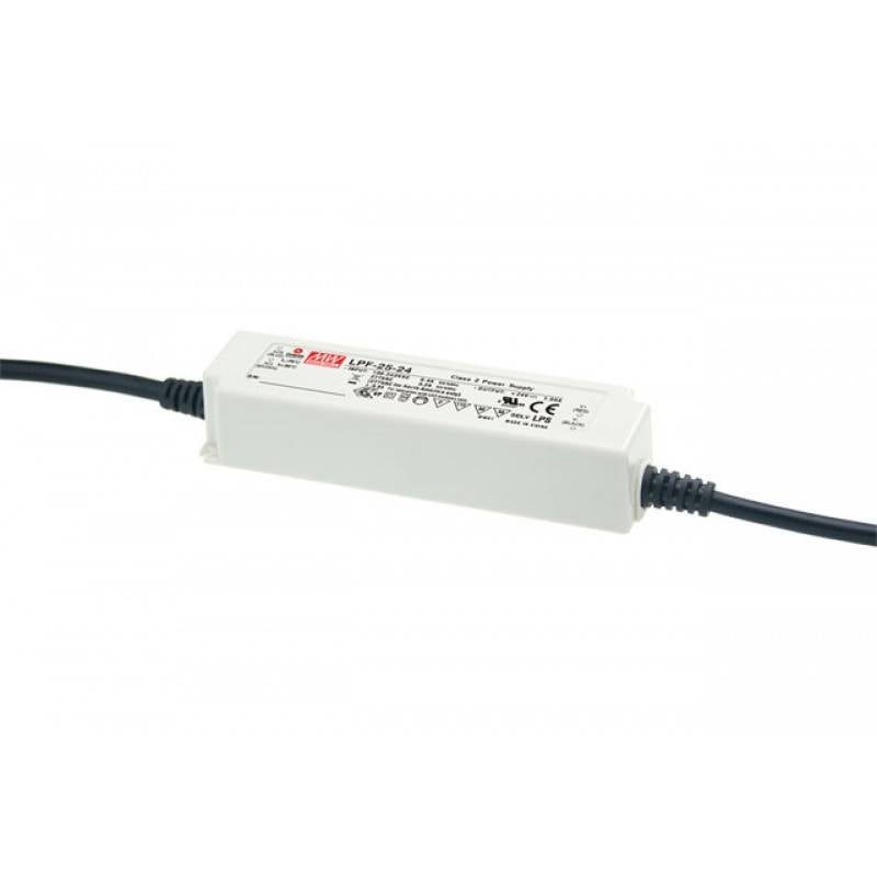 LED driver Meanwell dimmable 0-25W 24V IP67 plastic housing