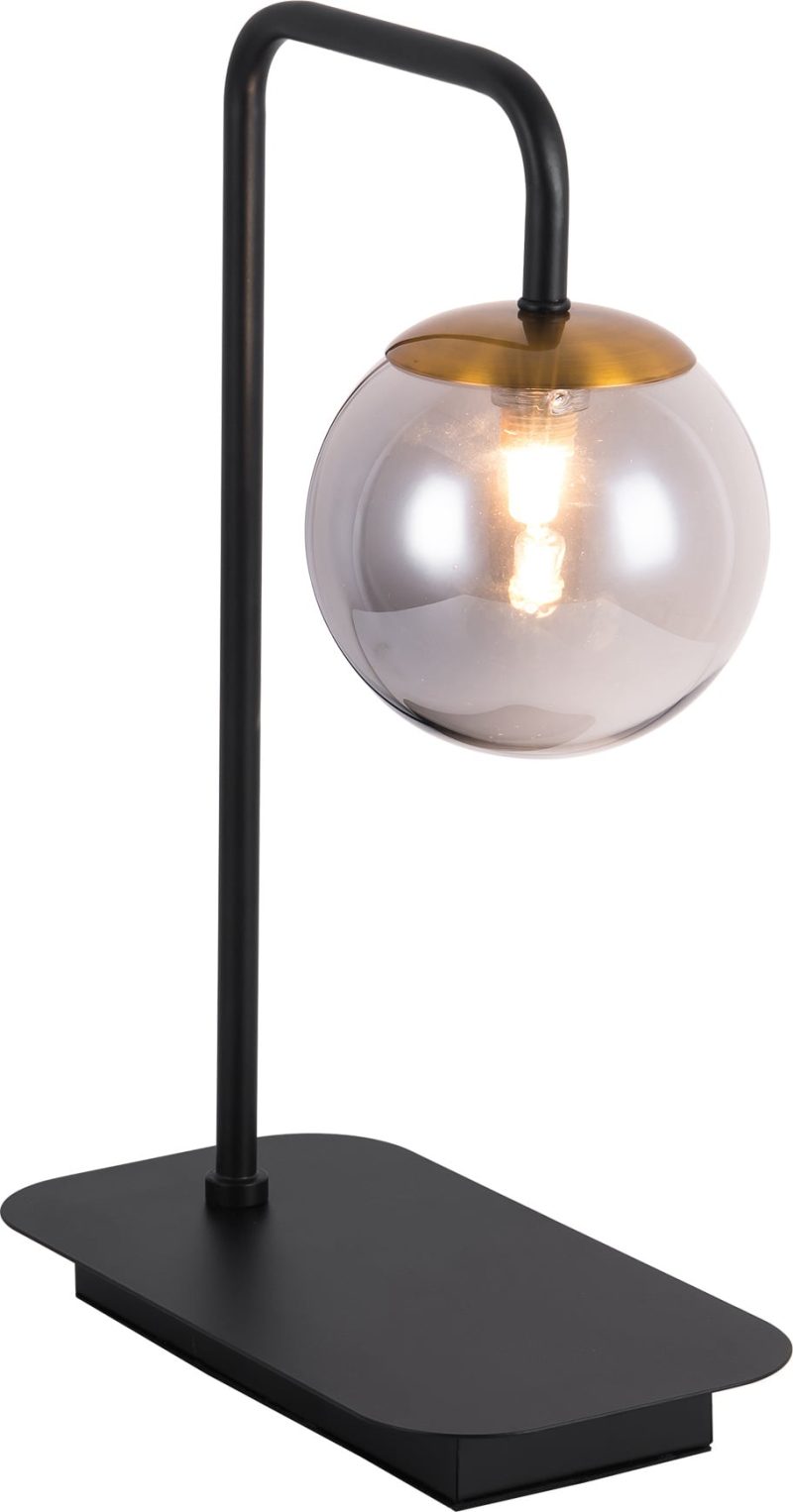 Fantasia Tsuru table lamp G9 LED dimmable matt black/bronze with glass