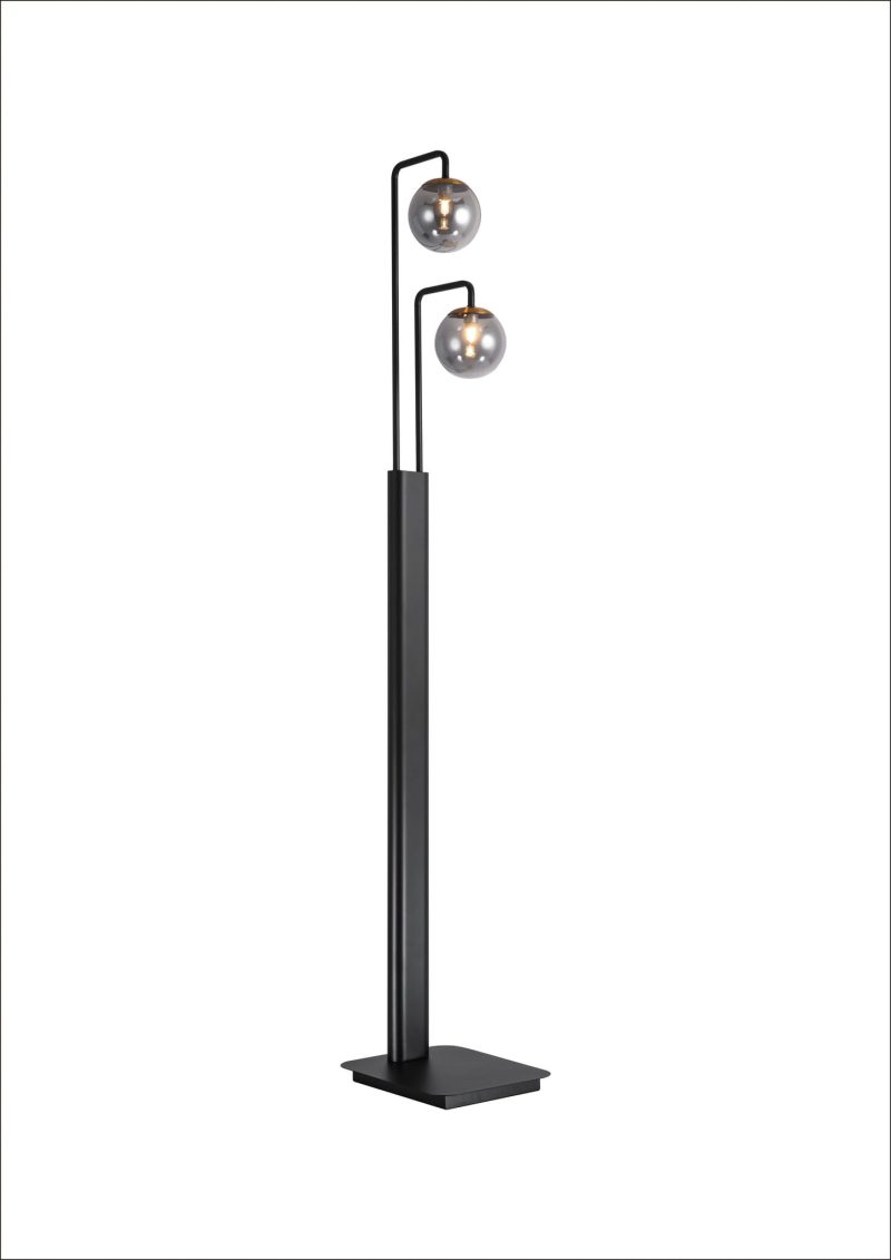 Fantasia Lampadaire Tsuru 2x G9 LED dimmable, noir mat/bronze
