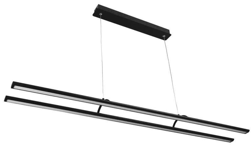 Fantasia Lino lampada a sospensione LED nera 2x24W 3290lm 3000K