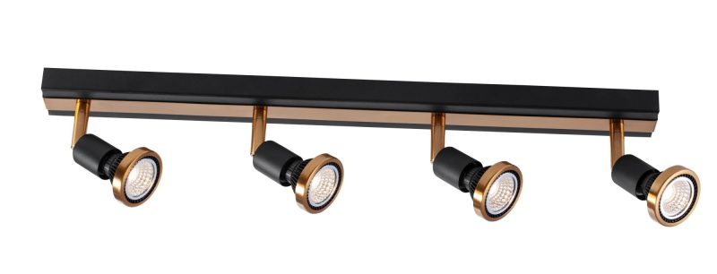 Fantasia Robin faretto da soffitto rettangolare 4L GU10 LED 5W dimmerabile nero/bronzo