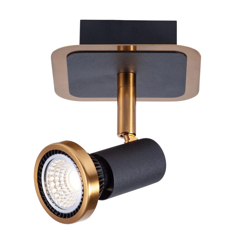 Fantasia Xzibit ceiling spotlight black/bronze, GU10 LED 5W dimmable