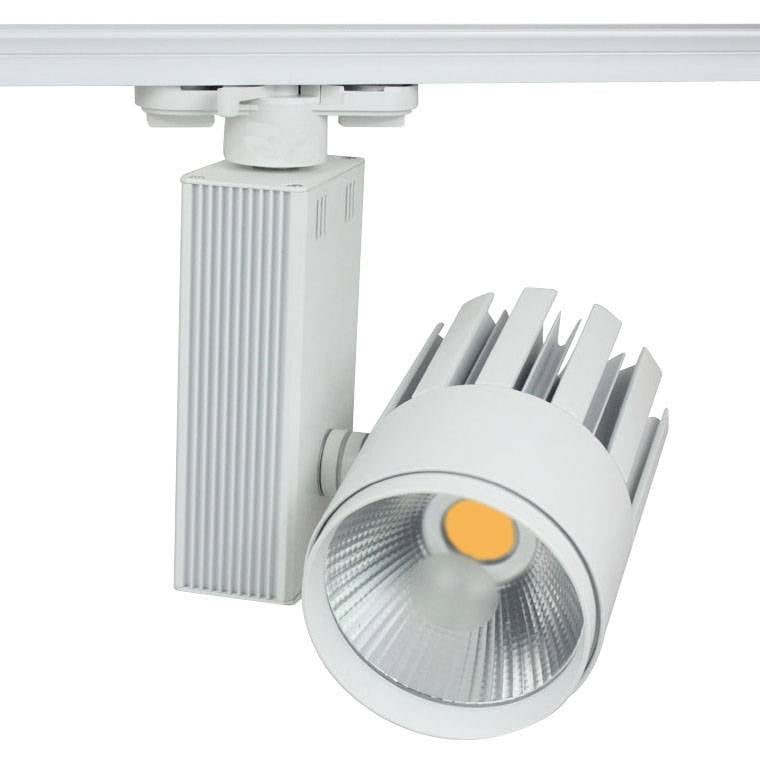 Faretto a binario LED 25W COB bianco orientabile trifase
