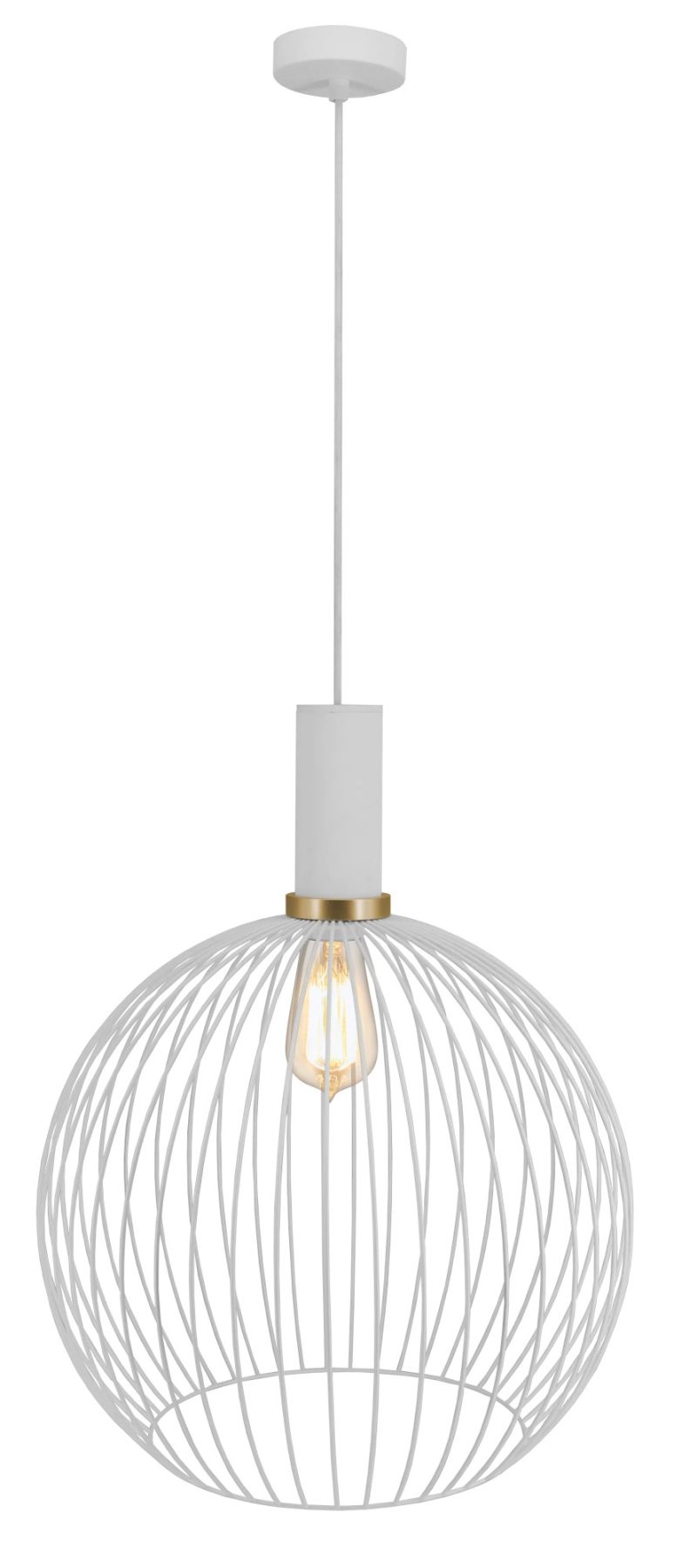 Fantasia Oonah hanglamp metaal wit/goud, E27 fitting, Ø350 mm