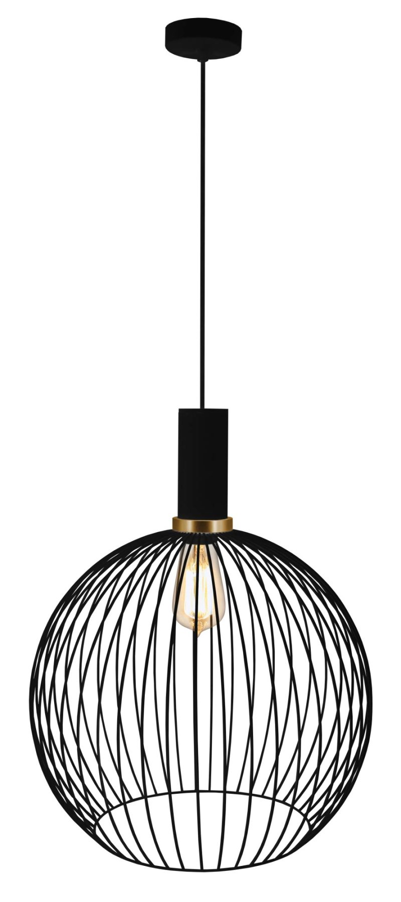 Fantasia Oonah dimmbare Pendelleuchte Stahl schwarz/gold E27 Ø35 x H44 cm