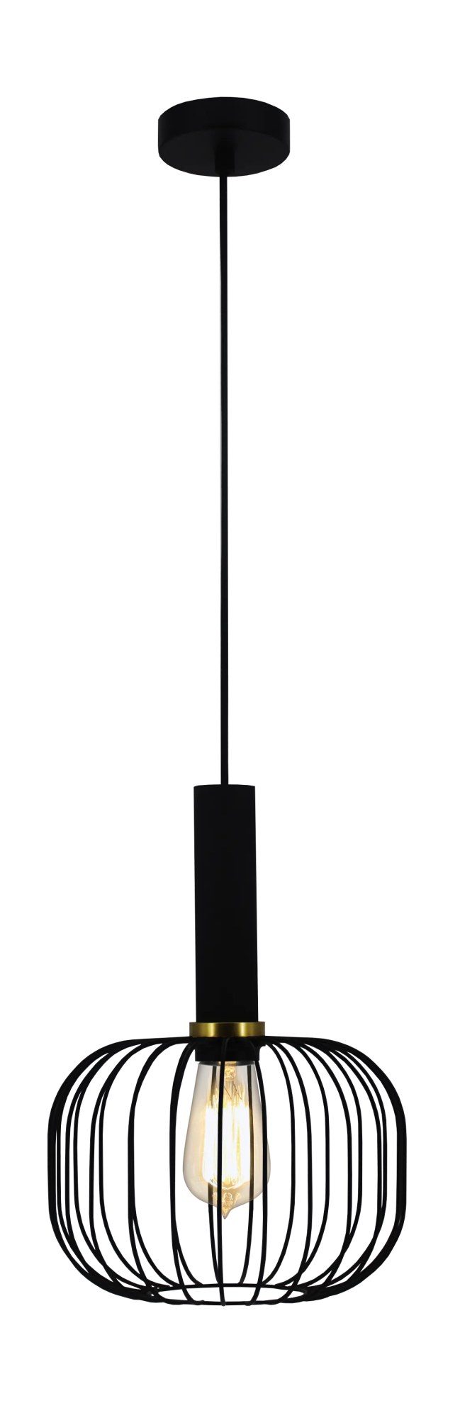 Fantasia Suspension Noah noir-doré, acier, E27, Ø250 x H360 mm