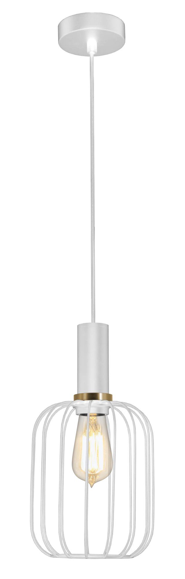 Fantasia Oonah lampada a sospensione E27 bianco/oro, Ø160 x H320 mm