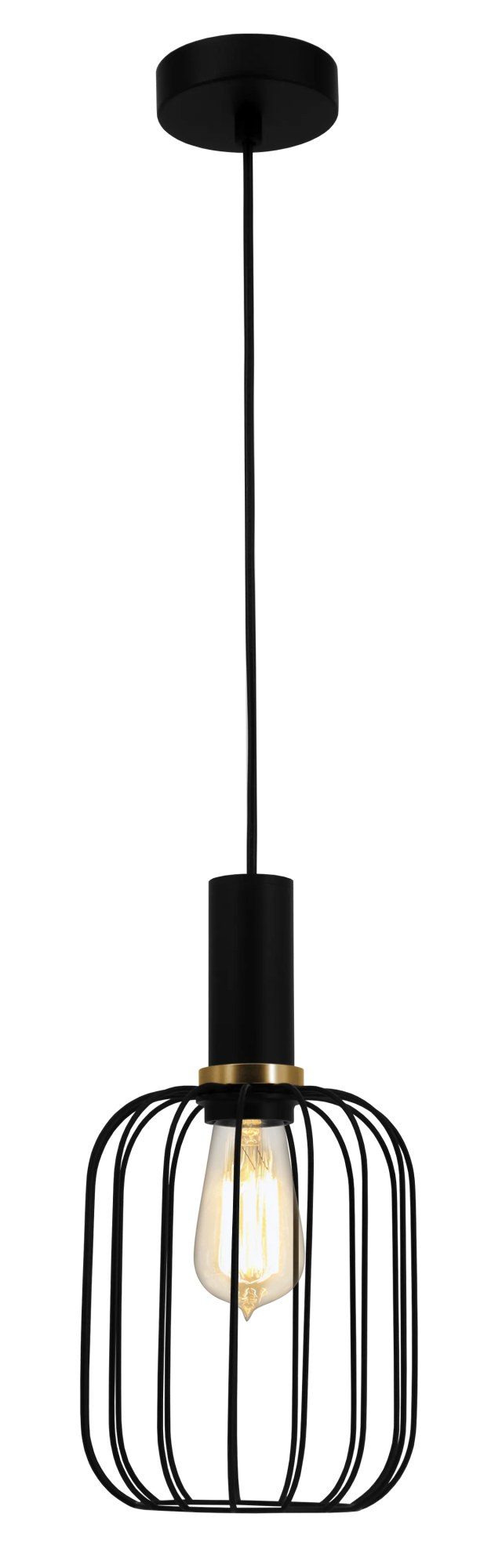 Fantasia Noah hanglamp zwart/goud, E27 fitting, D160xH320 mm, IP20