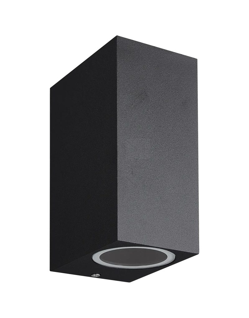 Fantasia Flux SQ applique da esterno nera, up-down, 2x GU10, IP54