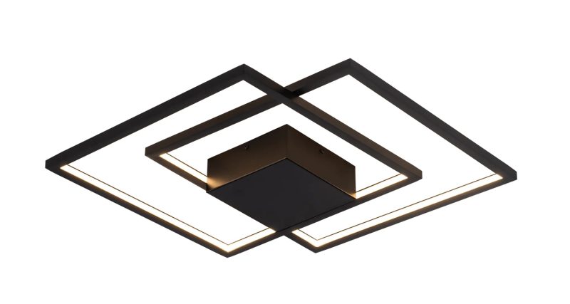 Fantasia Nori lampada LED da parete e soffitto nera 42W 3000K dimmerabile