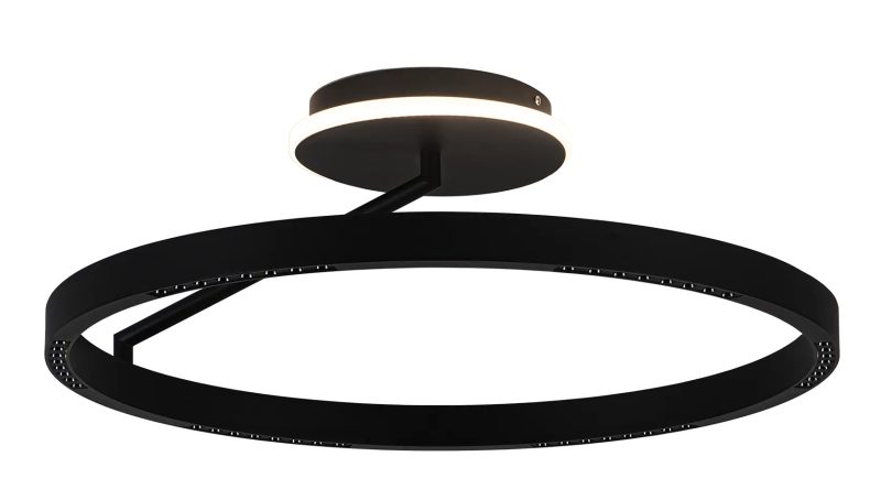 Fantasia Baton plafondlamp LED 29W 3000K dimbaar mat zwart Ø600mm
