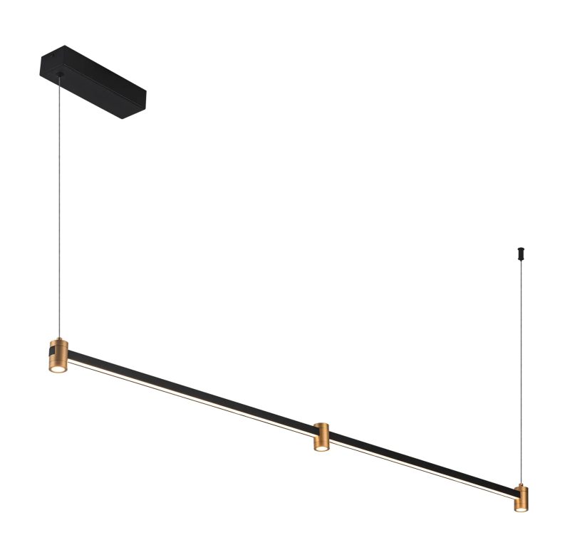 Fantasia Trendsy LED Pendelleuchte 1200mm schwarz und gold, dimmbar