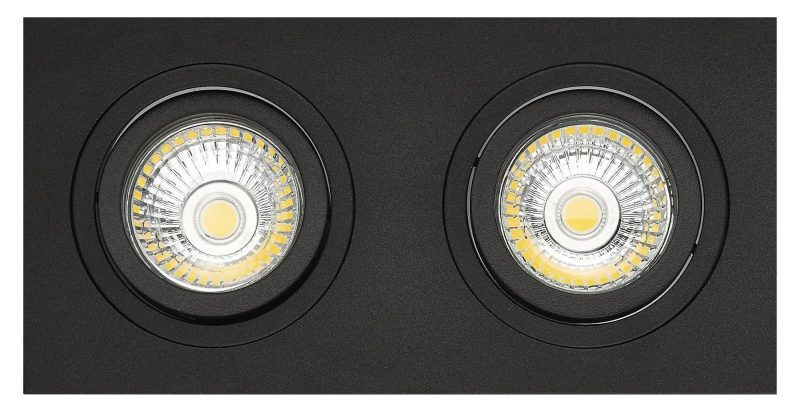 Fantasia Zoom I Einbaustrahler schwarz, 2x 5W LED GU10 dimmbar, 2700K