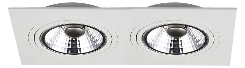 Fantasia Zoom AR111 foco empotrable rectangular blanco 2 luces incl. lámparas