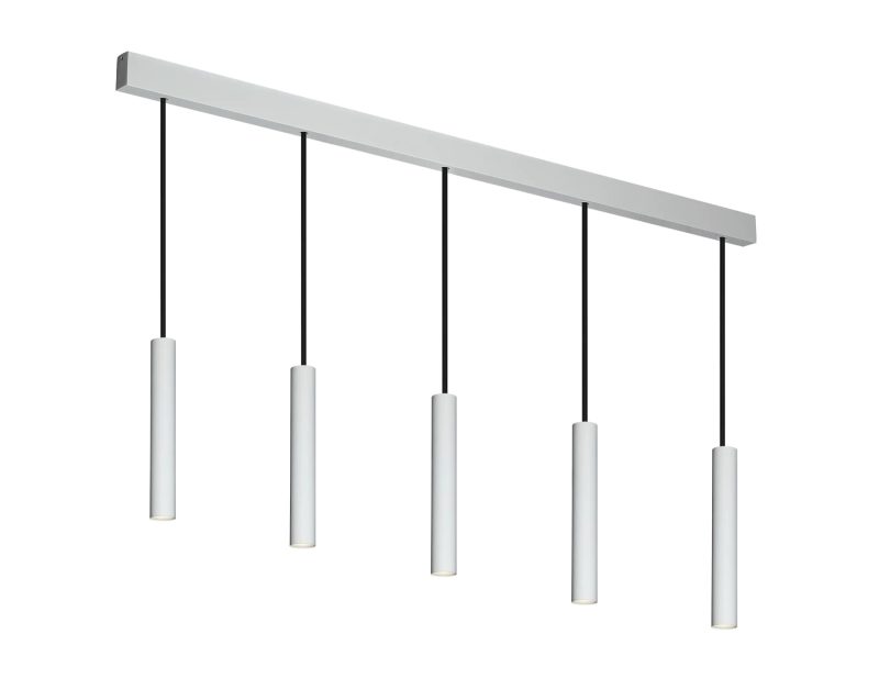 Fantasia Lopal LED hanglamp 5-lichts wit, COB LED 2700K dimbaar