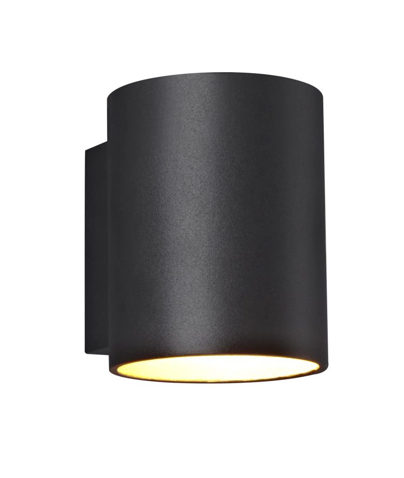 Fantasia Mido wall light round black/gold, G9 fitting, bulb excl.