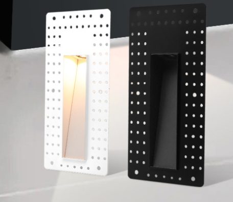 Kinghood (Floyd) Aplique Empotrable Vertical Enlucible Negro 3W