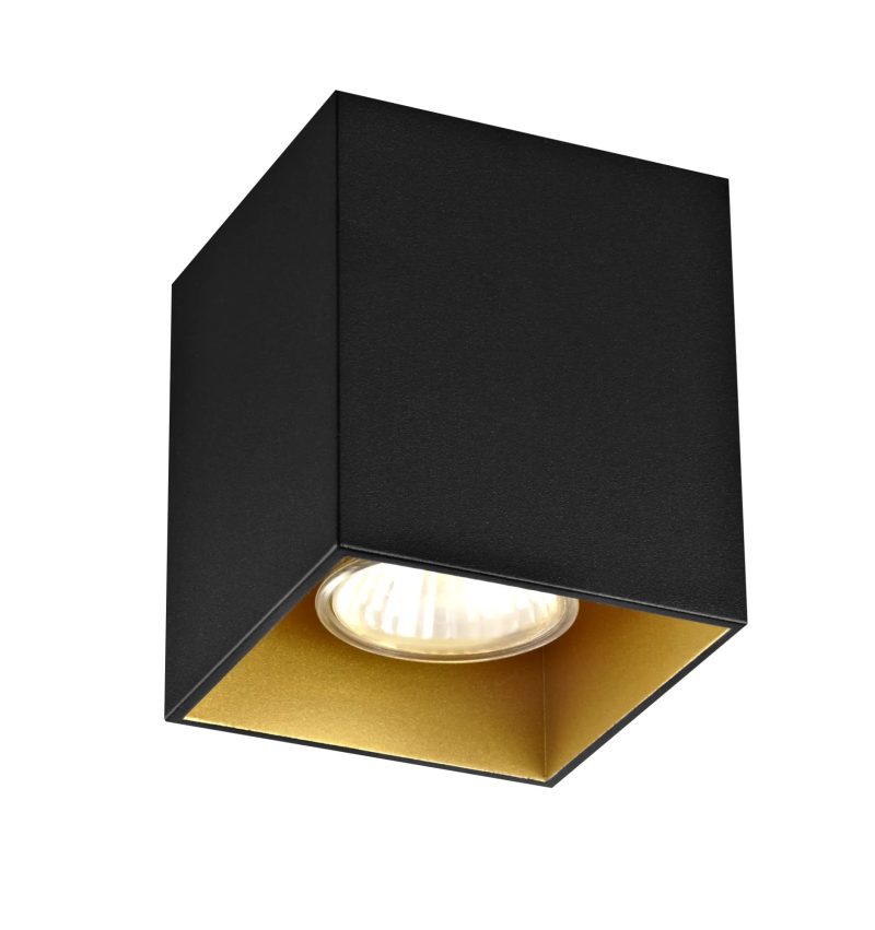 Fantasia Barbara Deckenleuchte schwarz/gold quadratisch exkl.