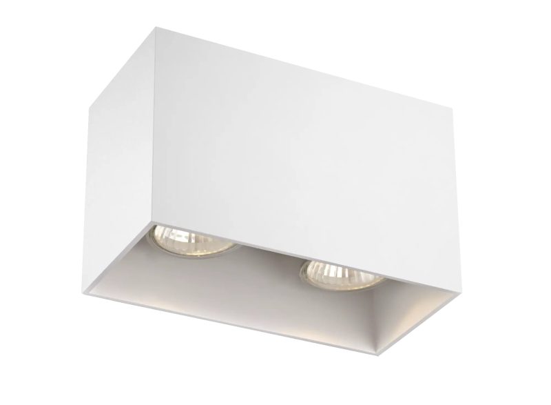 Fantasia Barbara ceiling light rectangular white, 2x GU10, bulb excl., max 50W