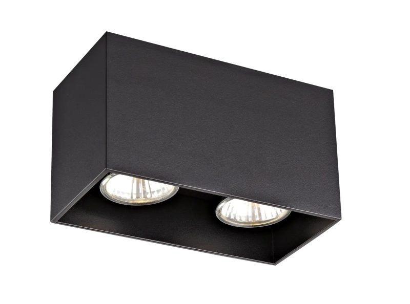 Fantasia Barbara ceiling light black rectangular 2x GU10