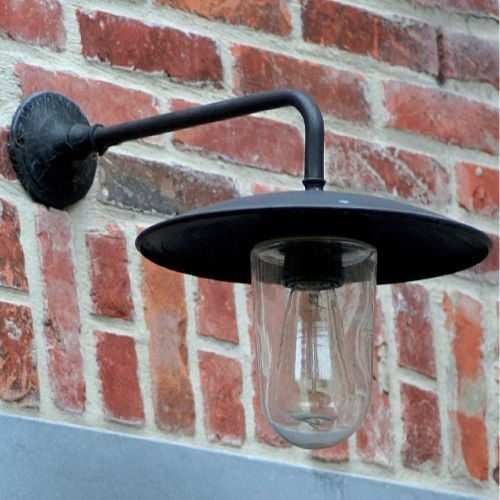 Authentage Elebase aplique exterior rural E27 90° bronce-cromo-níquel