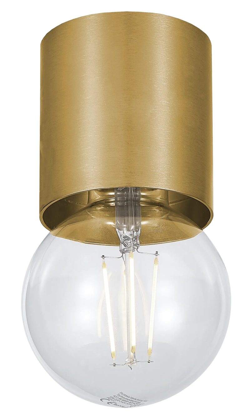 Fantasia Babu ceiling light brushed gold Ø80 mm, E27 excl.