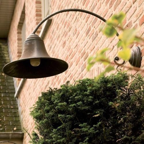 Authentage Elégance Grande Außenwandleuchte Bronzebogen E27 85cm tief