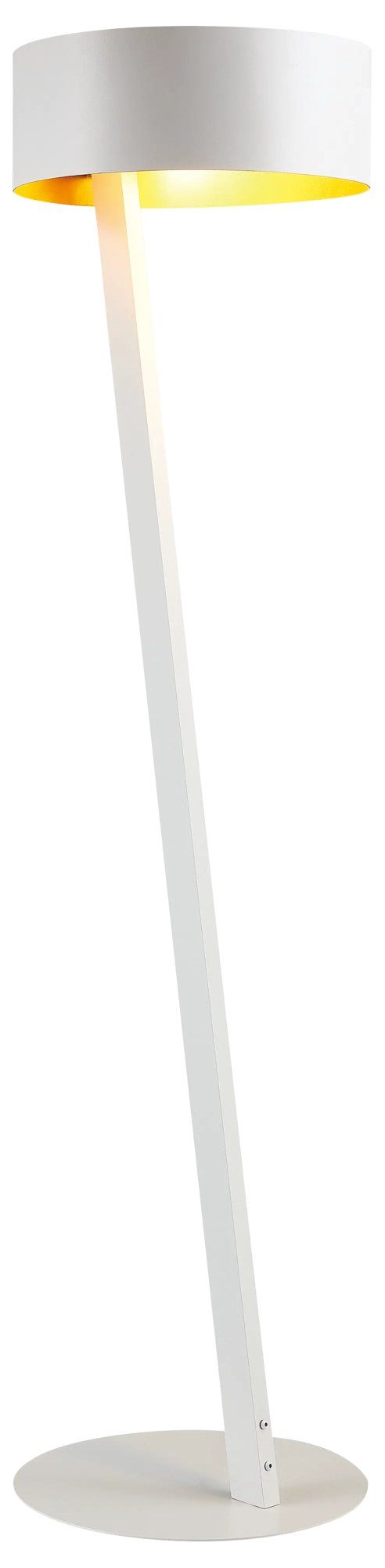 Fantasia Noma vloerlamp wit/goud, E27-fitting excl. lichtbron, 160 cm hoog