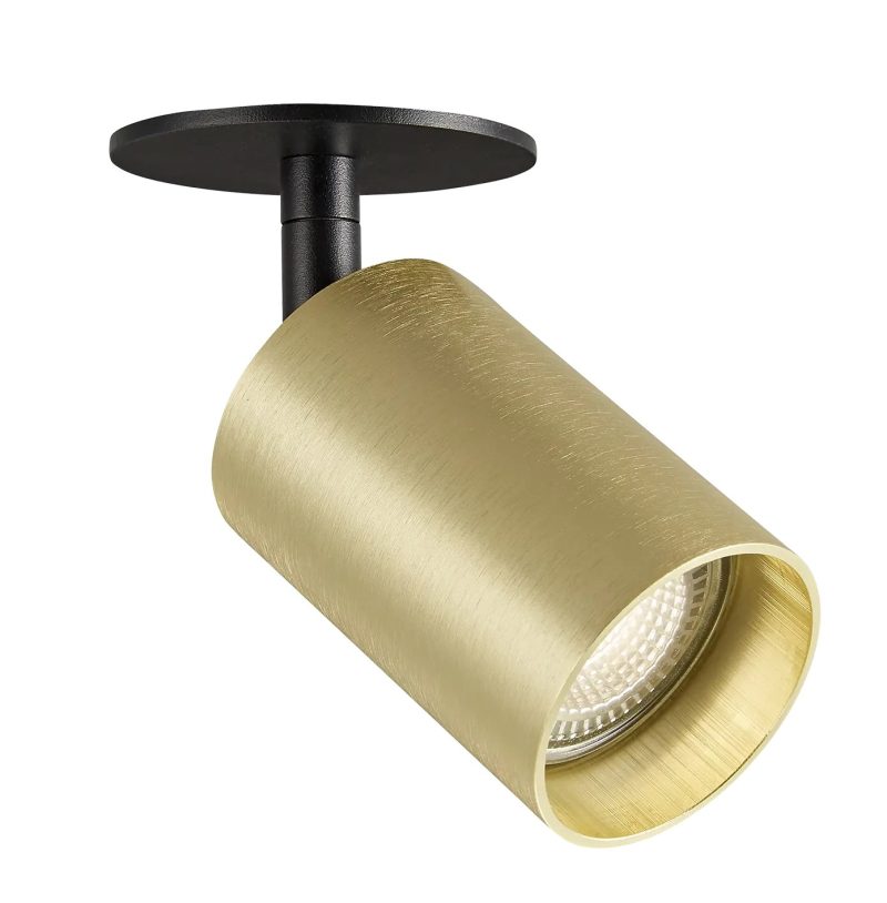 Fantasia Taboo Einbaustrahler mit Röhre, GU10, schwarz/gebürstetes Gold