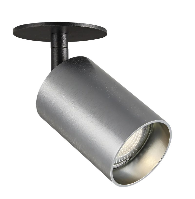 Fantasia Taboo spot encastrable GU10 orientable noir acier brossé